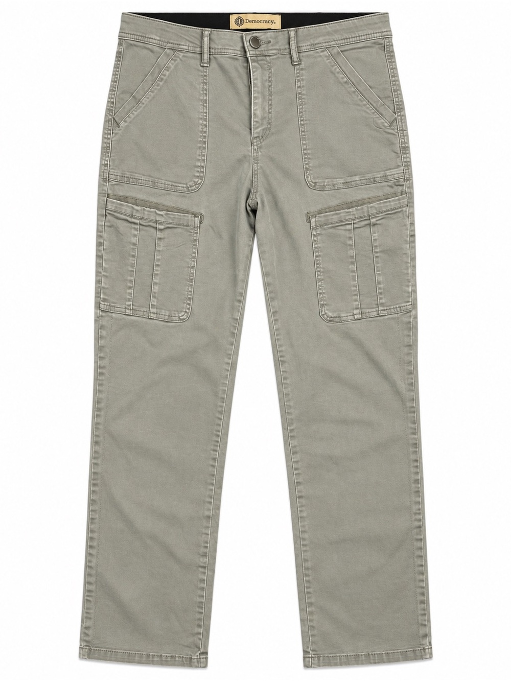 Democracy Utility Cargo Straight Leg Pants Gray Green Size 10